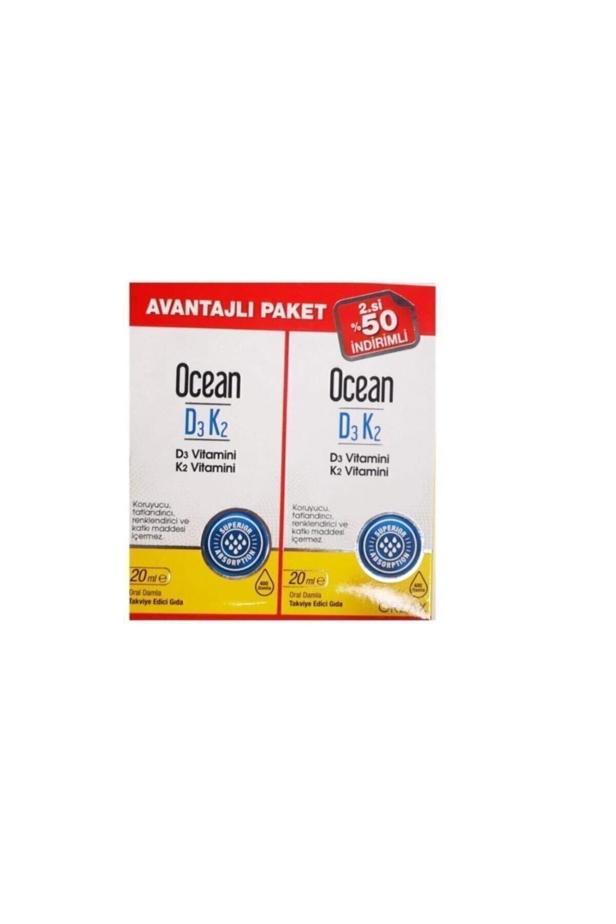 OCEAN Vitamin D3K2 Damla 20 Ml (2'li Avantaj Paket)