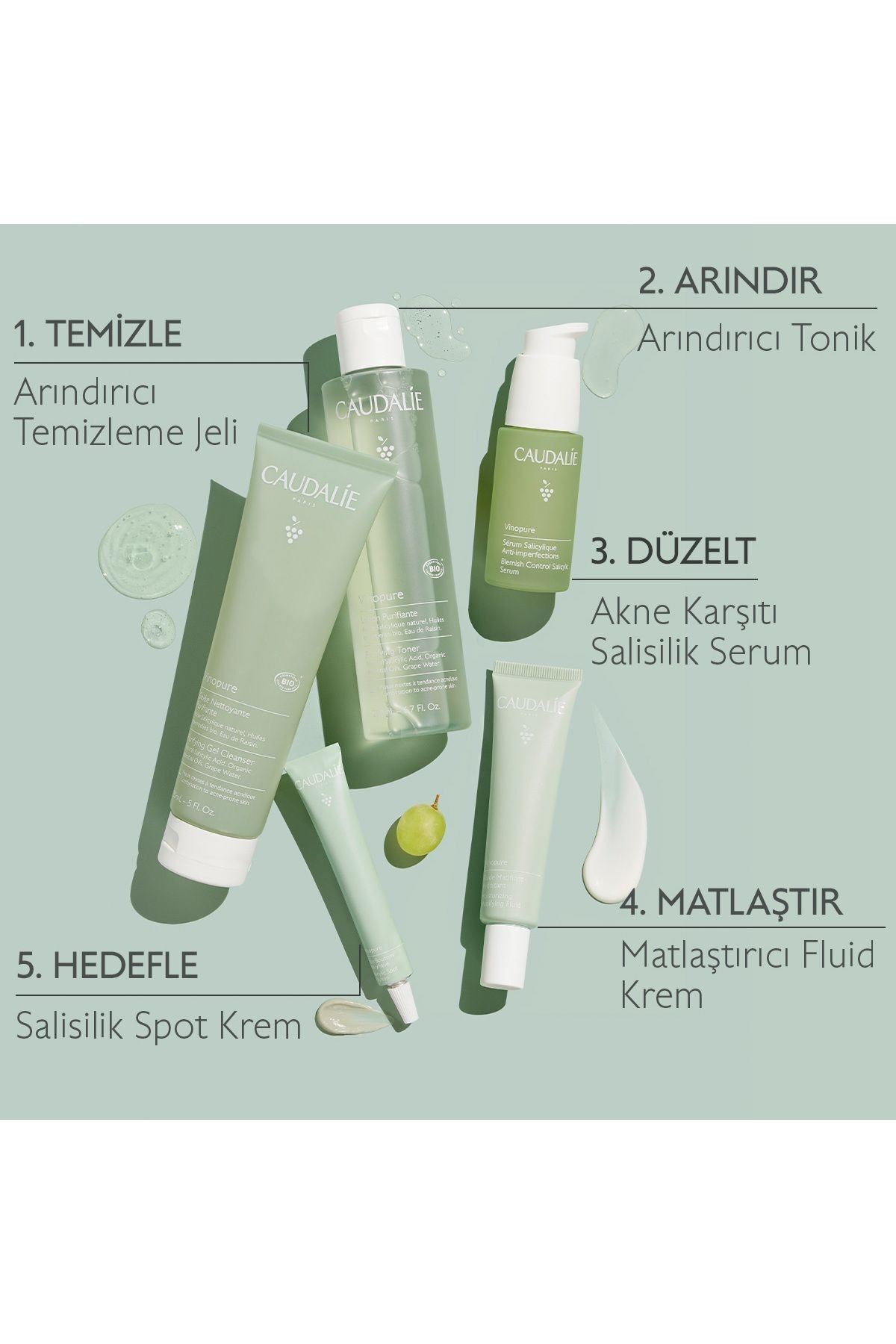 CAUDALİE Vinopure Akne Karşıtı Arındırıcı Tonik 200 ml