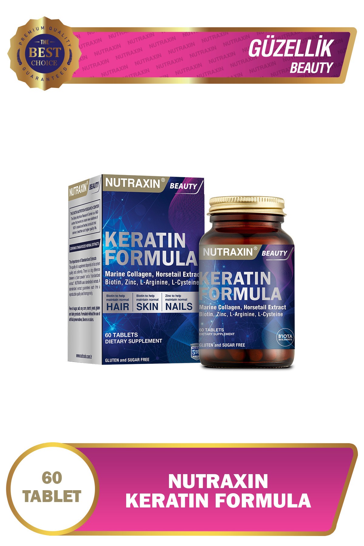 NUTRAXIN Keratin Formula 60 Tbl 