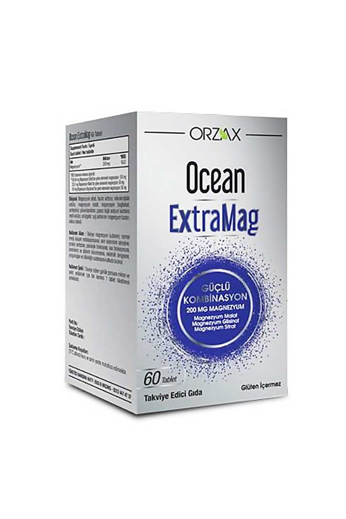 OCEAN ExtraMag Üçlü Kombinasyon Takviye Edici Gıda 60 Tablet