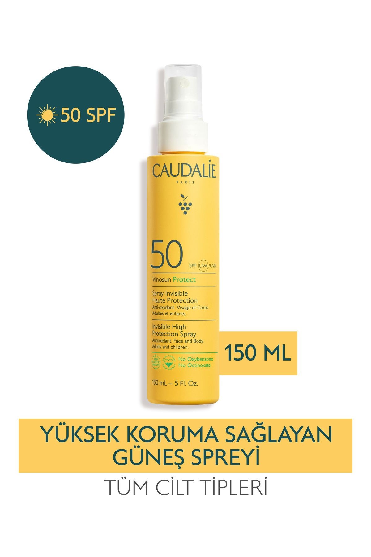 CAUDALİE Vinosun Yüksek Koruma Sağlayan Güneş Spreyi SPF50 150 ml