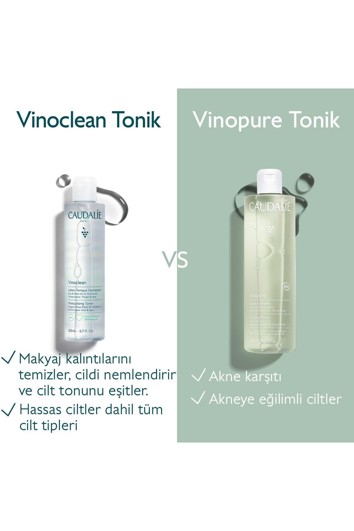 CAUDALİE Vinopure Akne Karşıtı Arındırıcı Tonik 200 ml