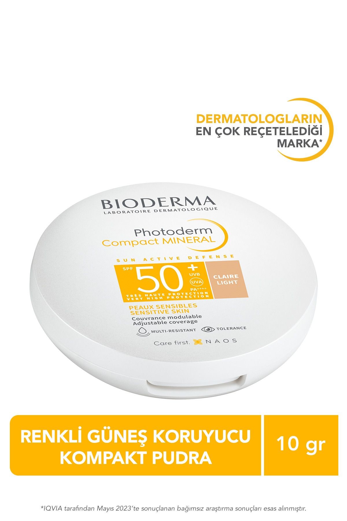 BİODERMA Photoderm Mineral Compact Light Spf50 Kapatıcı Etkili Güneş Koruyucu Kompakt Pudra 10 gr