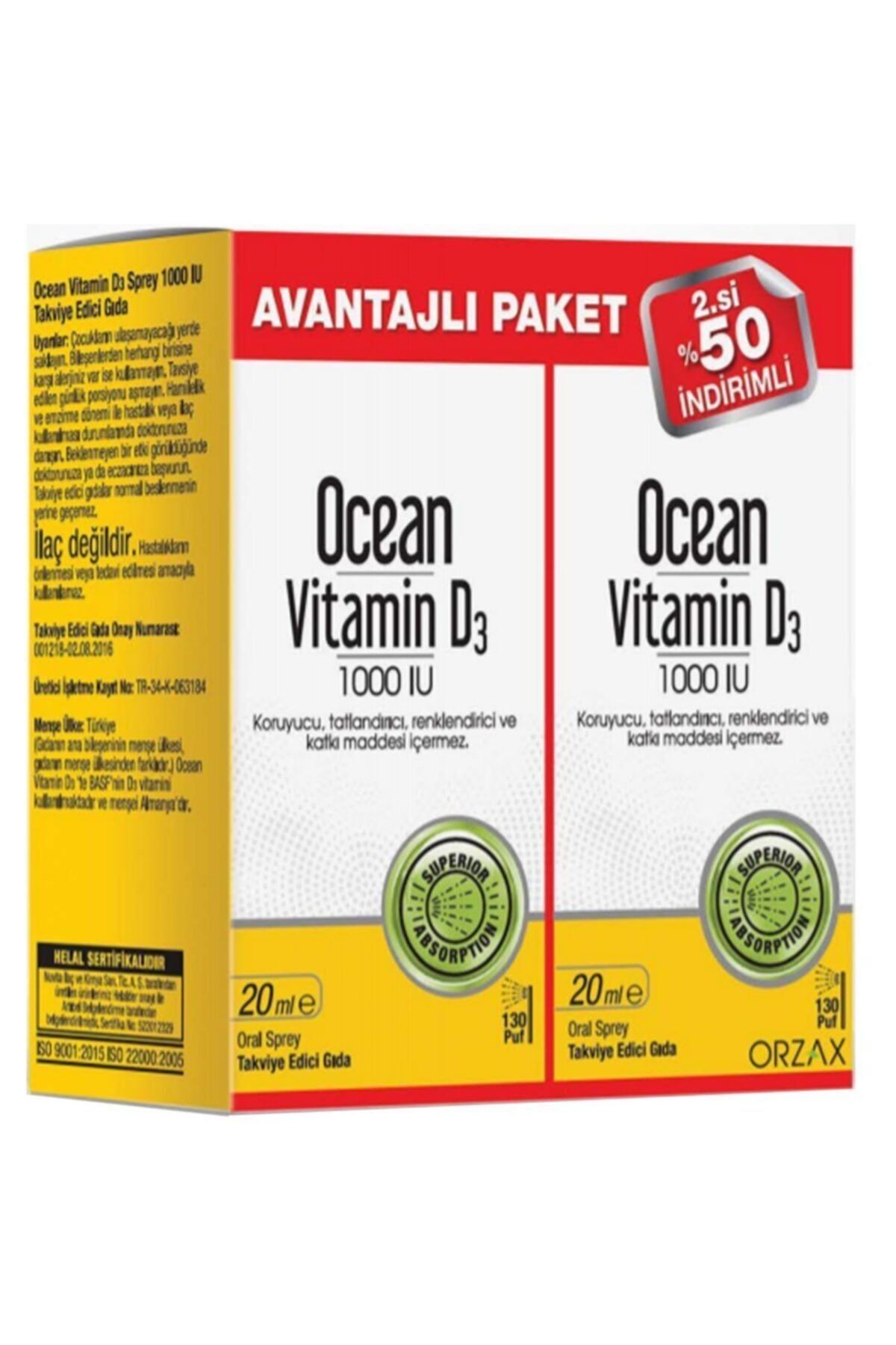 OCEAN Vitamin D3 1000 Iu Sprey 2. Si %50 Indirimli