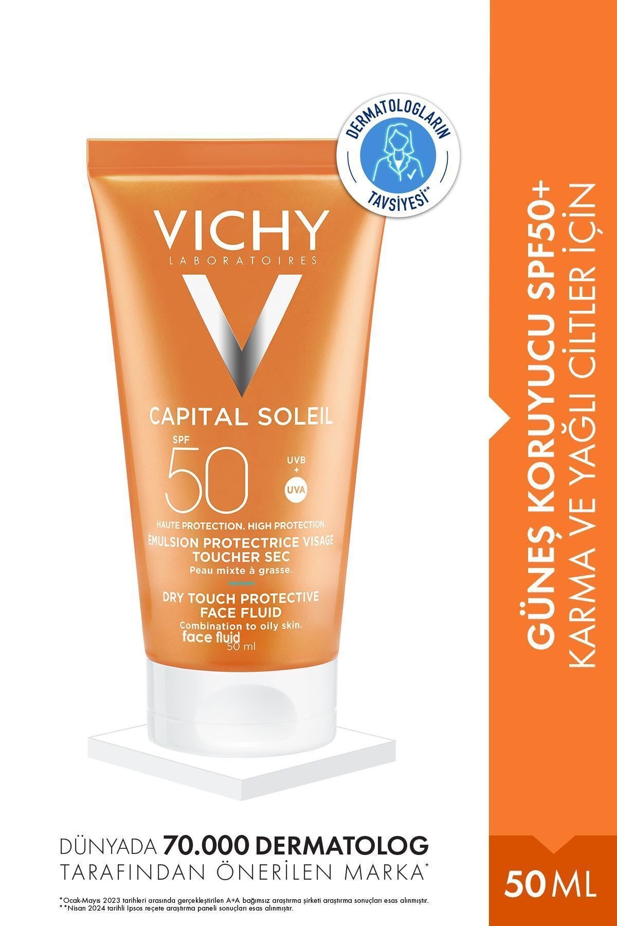 VICHY Ideal Soleil Karma Ve Yağlı Cilt Spf50 Güneş Koruyucu Emülsiyon 50ml