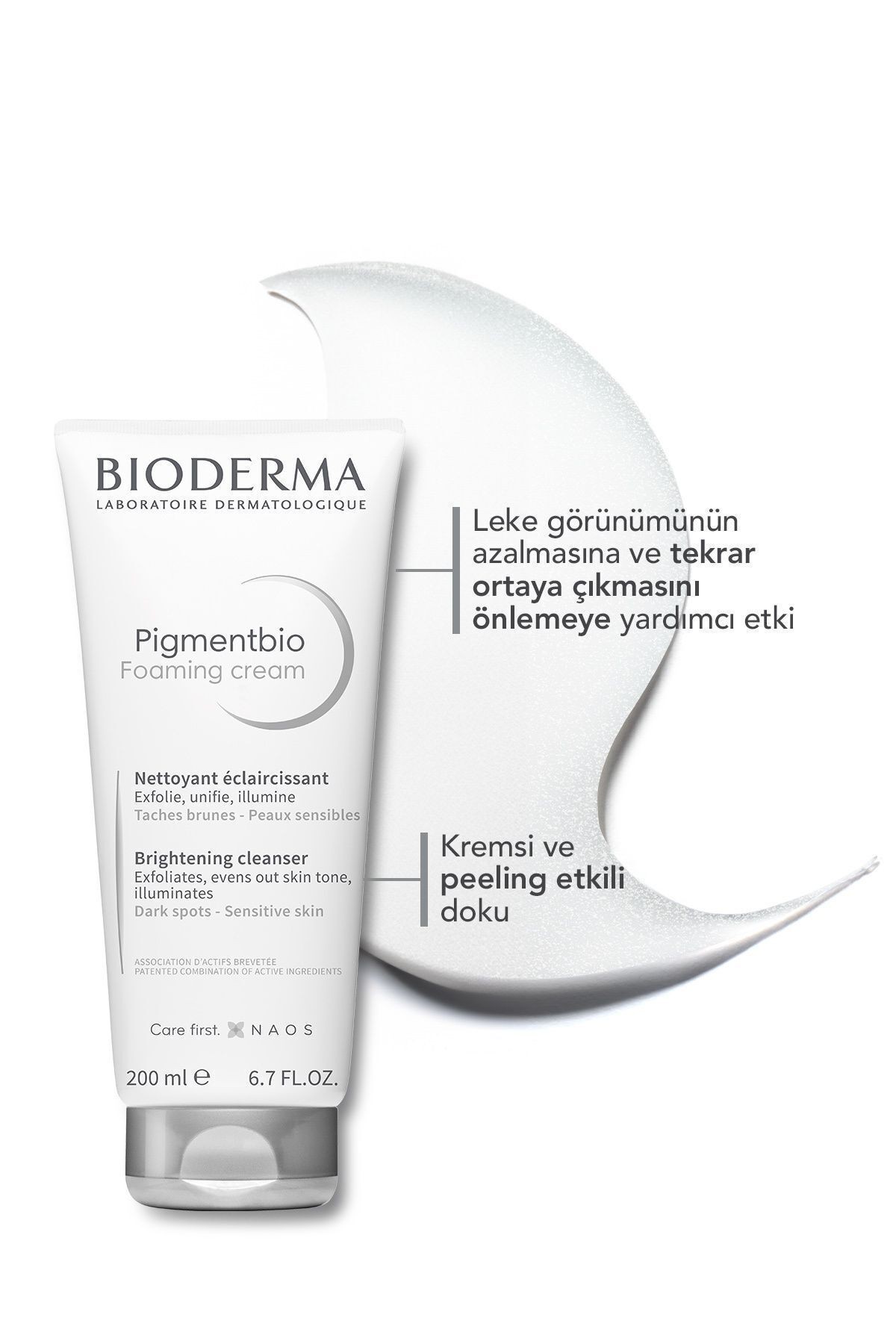 BİODERMA Pigmentbio Foaming Cream Leke Karşıtı Aydınlatıcı Peeling Etkili Yıkama Jeli Yüz Ve Vücut 200 ml