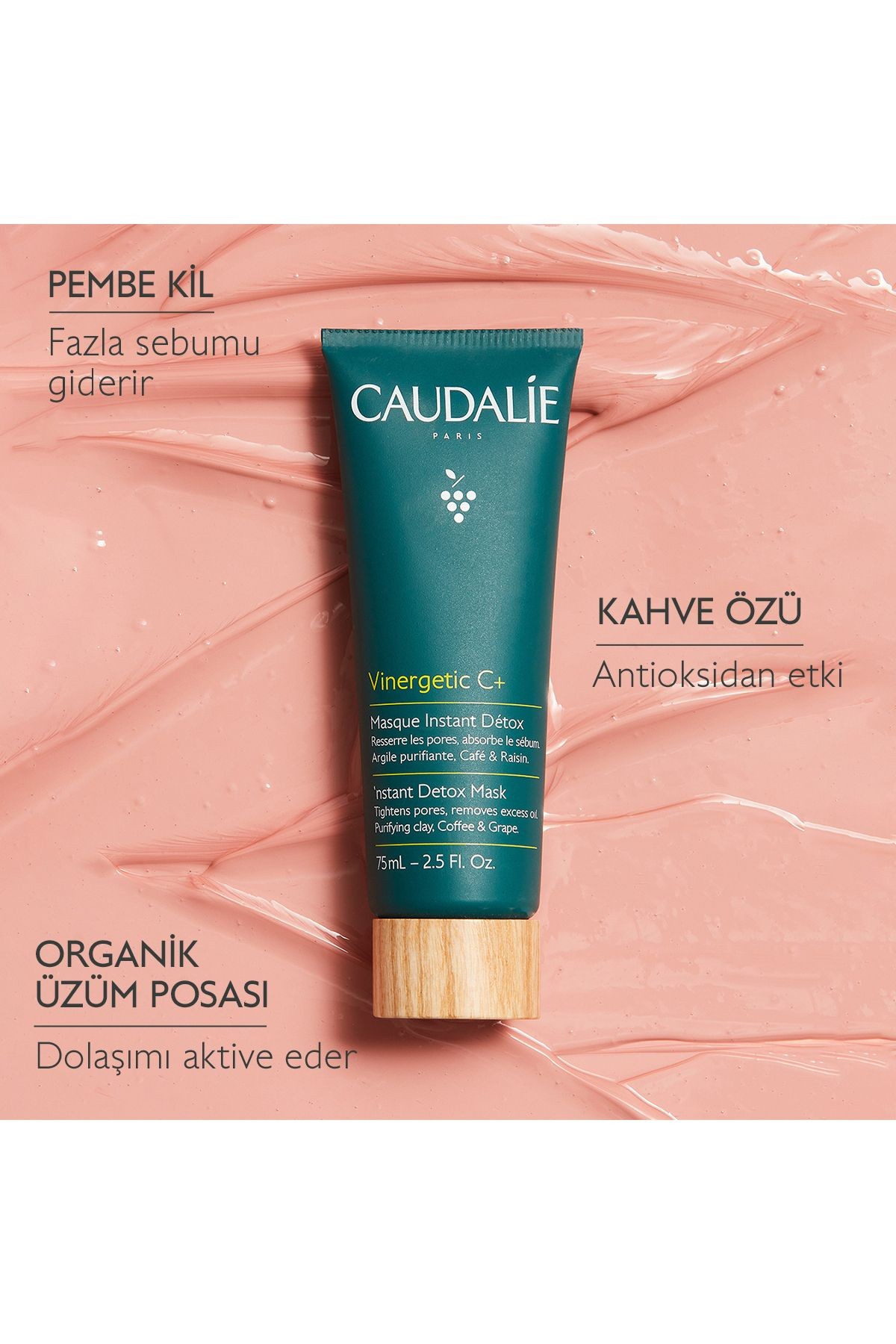 CAUDALİE Vinergetic C+ Detoks Maskesi 75 ml