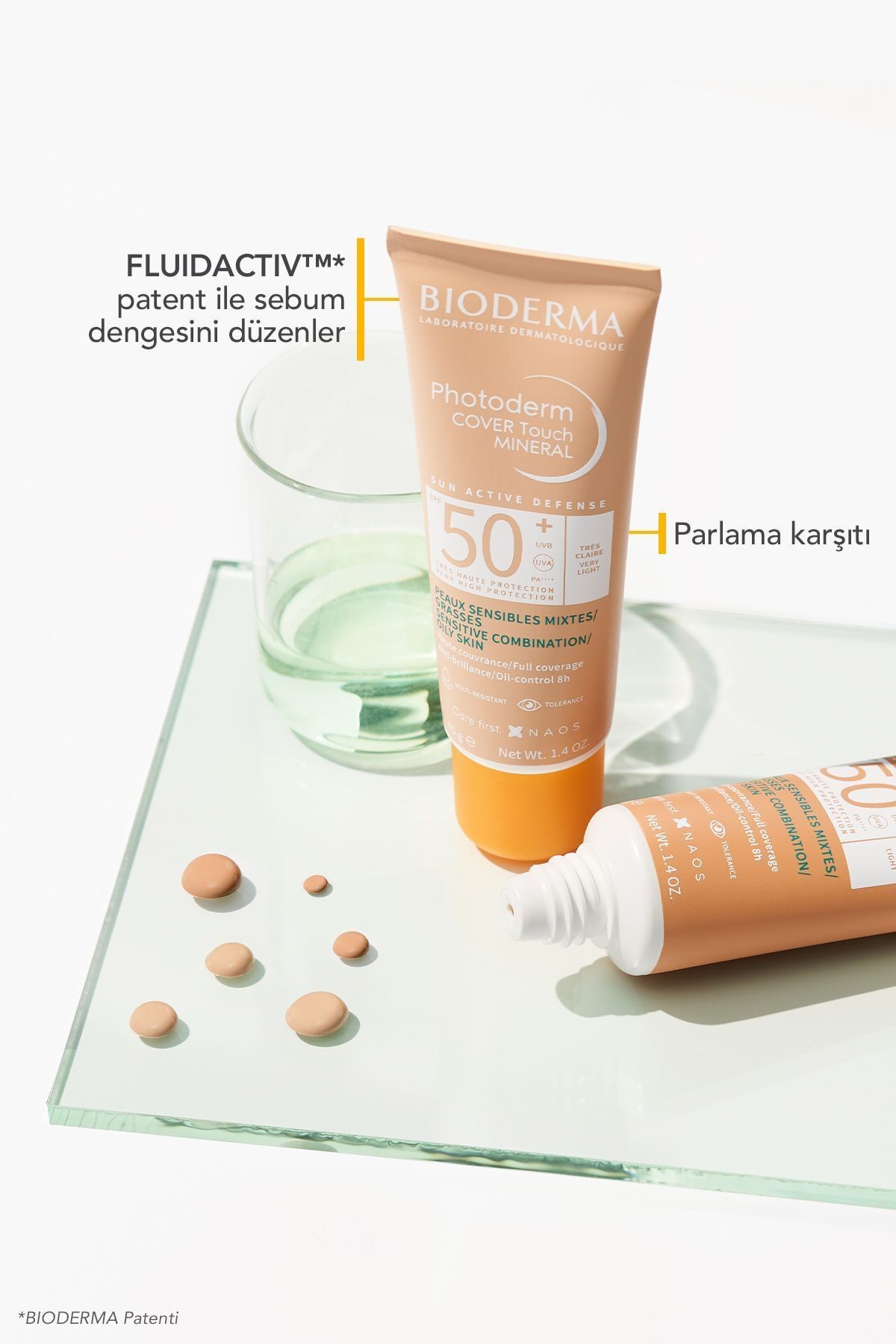 BİODERMA Photoderm Cover Touch Spf50+ Light Karma Yağlı Ciltler Kapatıcı Etkili Renkli Güneş Kremi 40 Ml