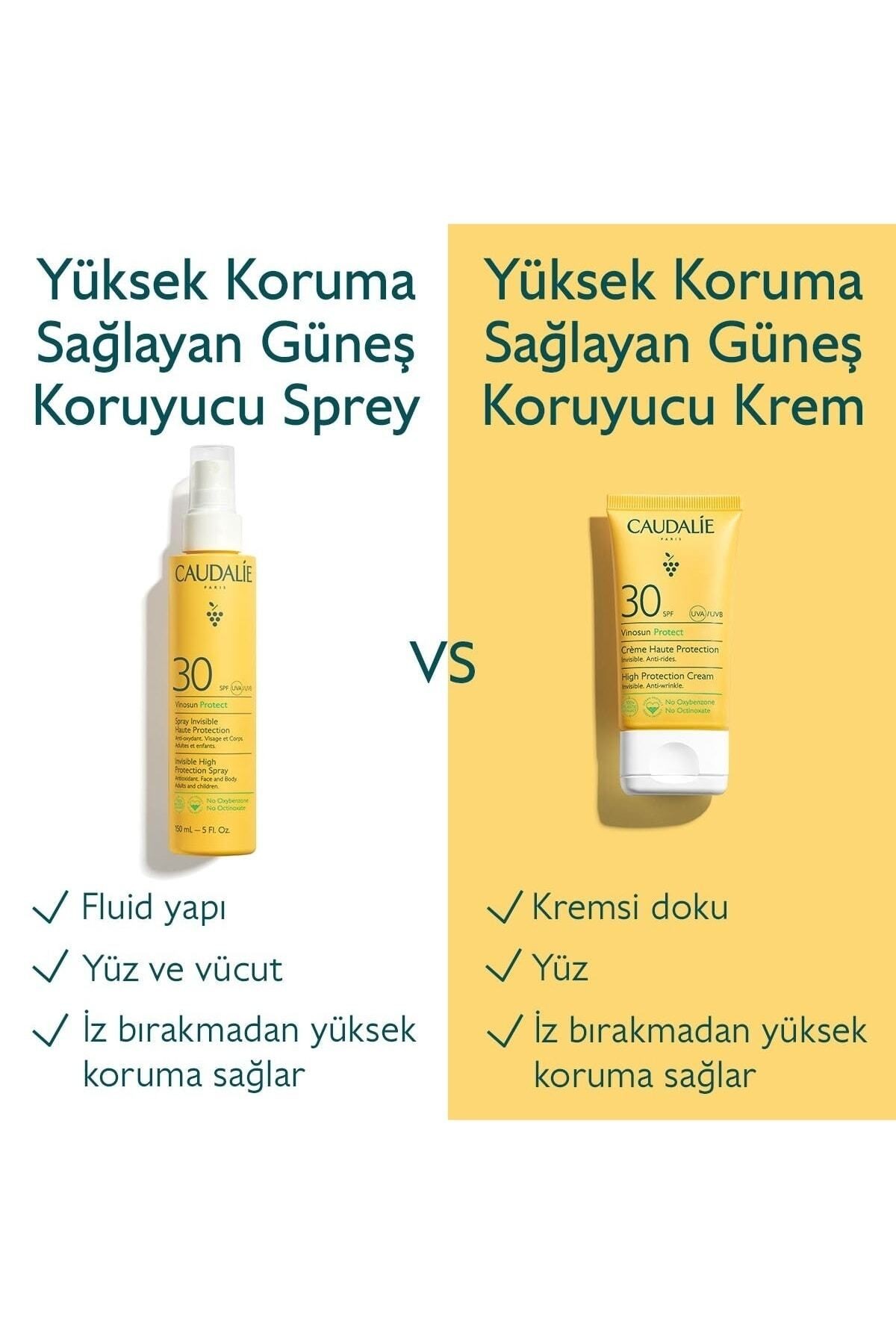 CAUDALİE Vinosun Yüksek Koruma Sağlayan Güneş Koruyucu Krem SPF30 50 ml