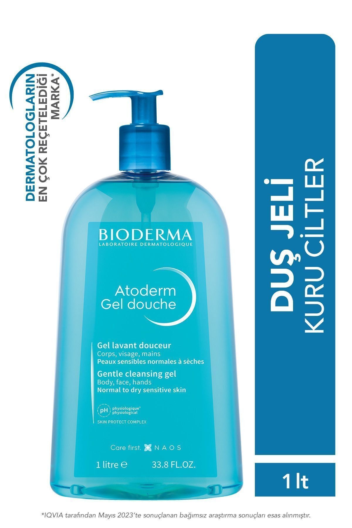 BİODERMA Atoderm Shower Gel Aile Boyu Kuru Ciltler Için Nemlendirici Duş Jeli Bebek Çocuk Yetişkin 1 Lt