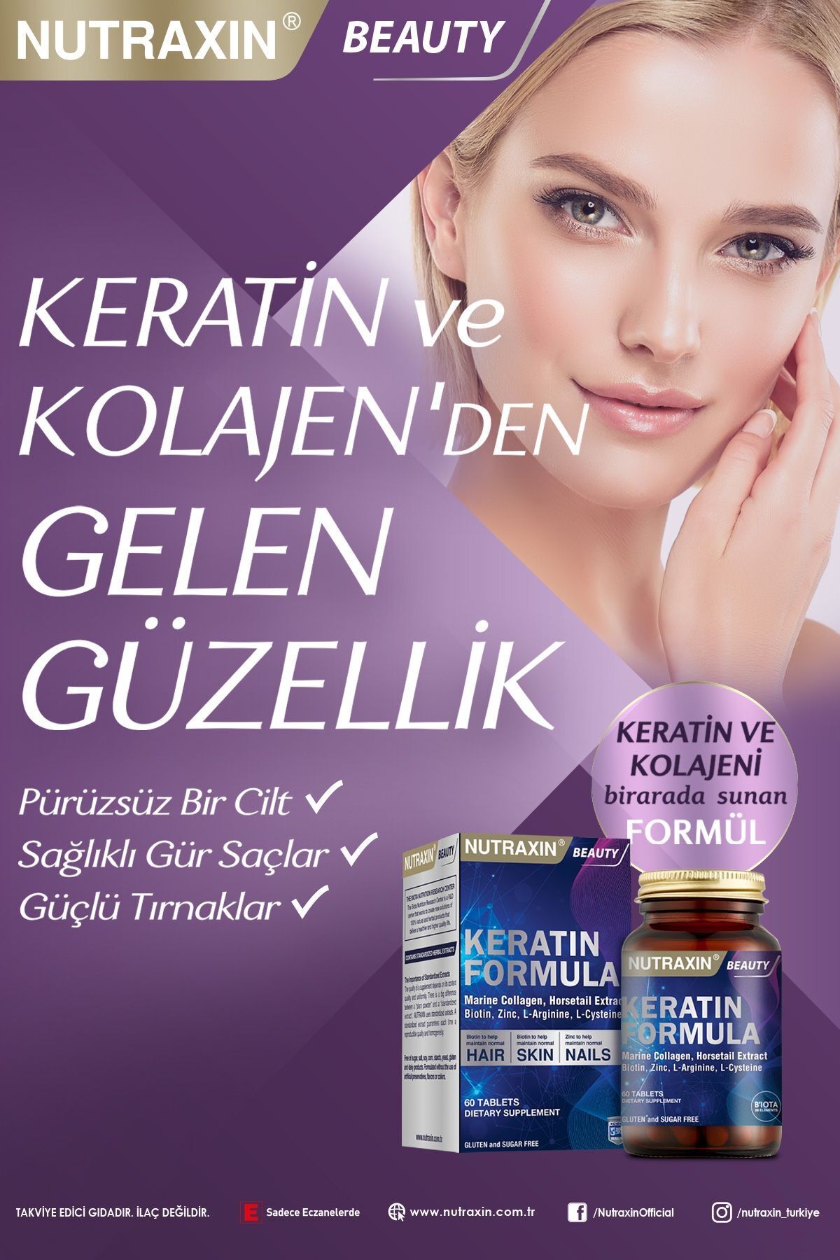 NUTRAXIN Keratin Formula 60 Tbl 