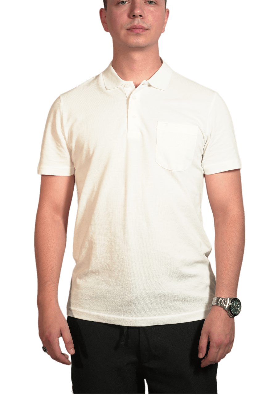 EKRU POLO YAKA T-SHIRT