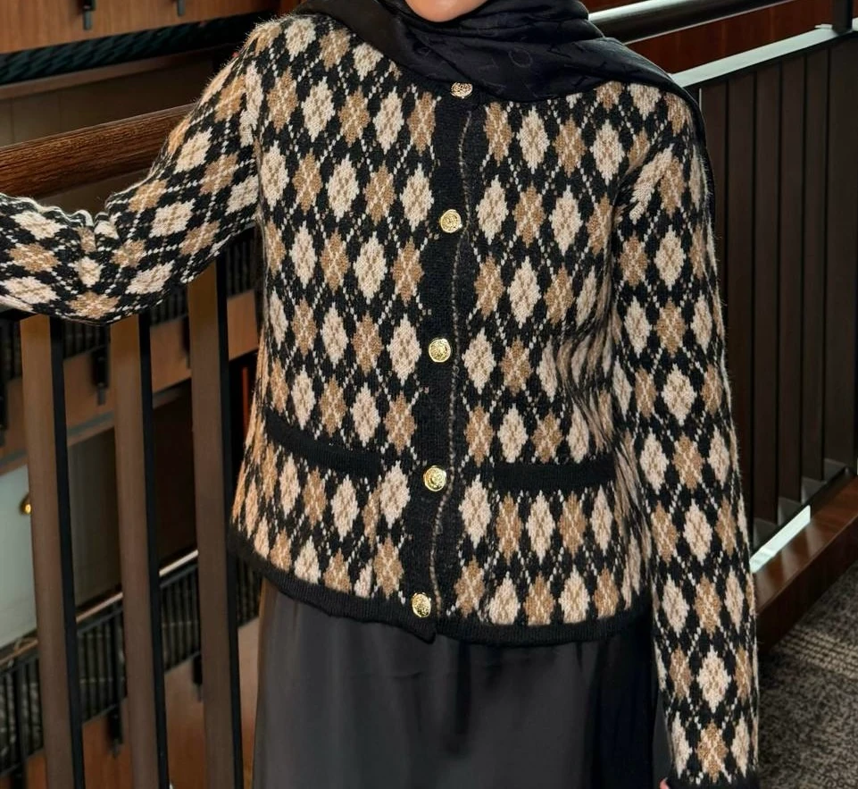 Argyle Dokulu Hırka