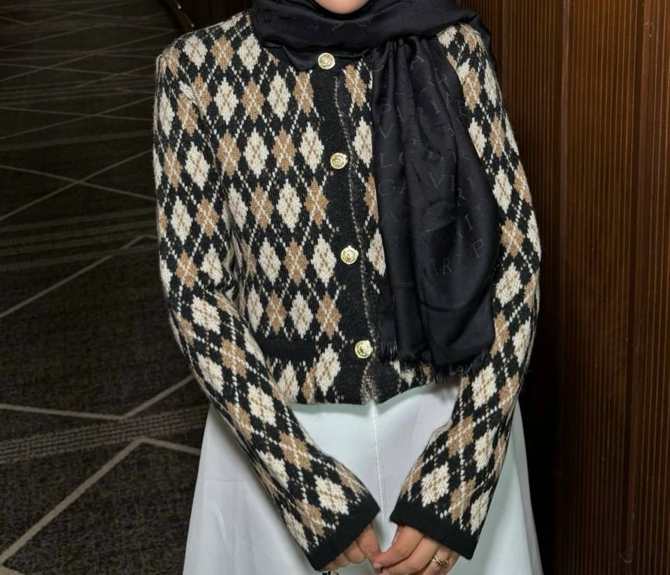 Argyle Dokulu Hırka