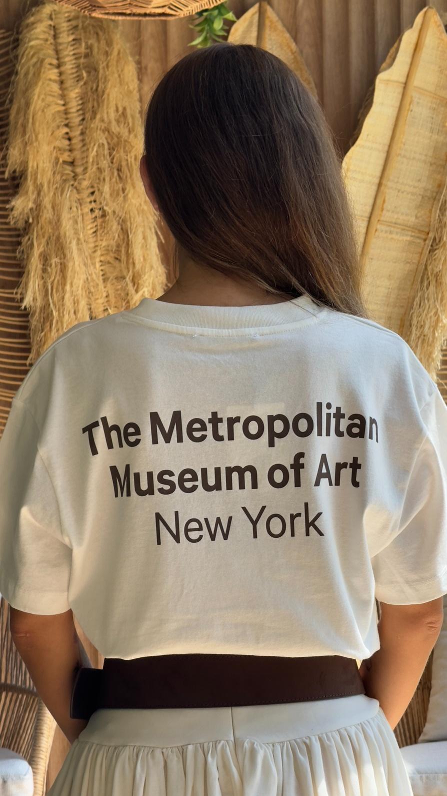 The Met Tişört - Krem