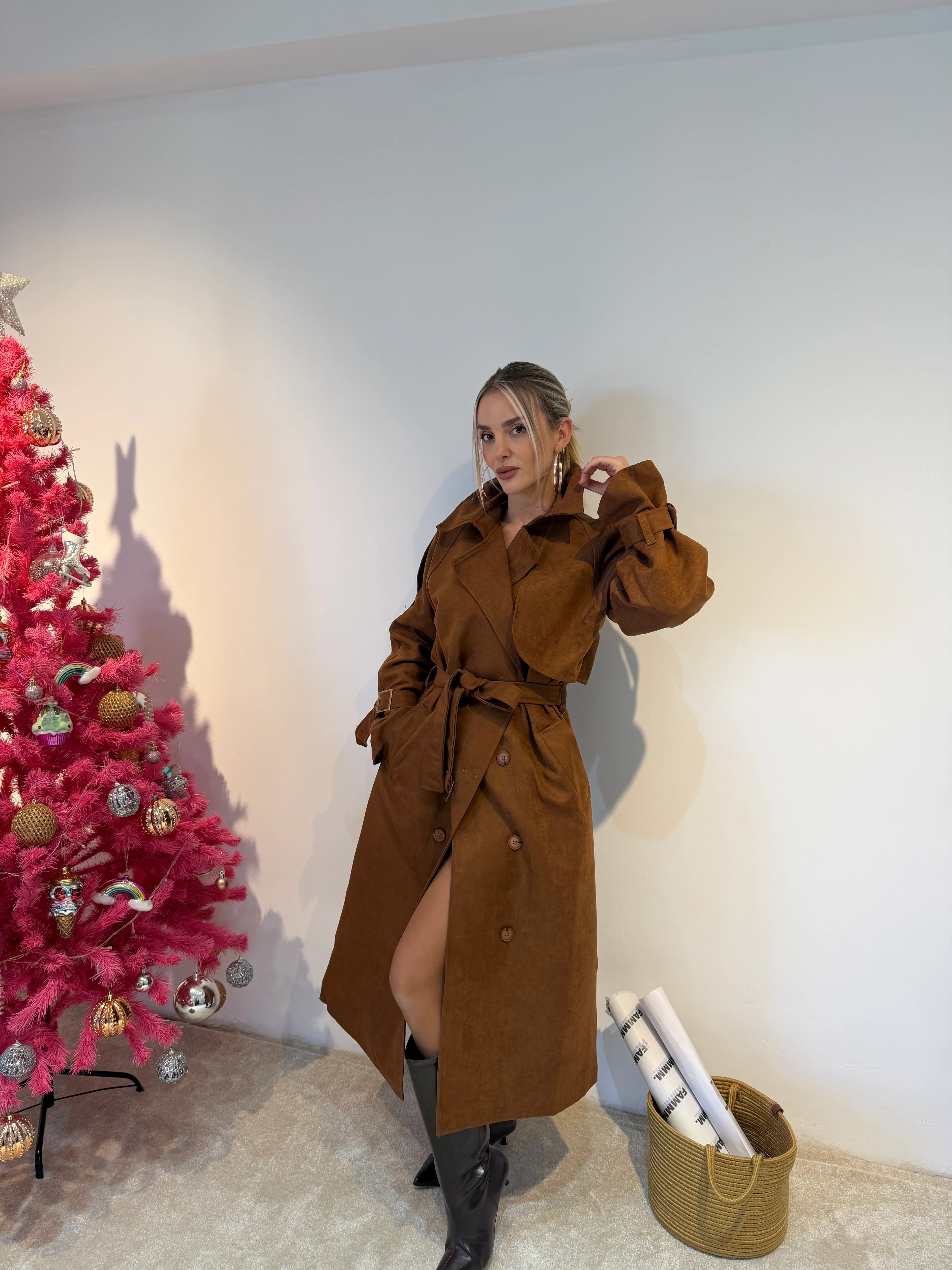 Nubuk Camel Trençkot 