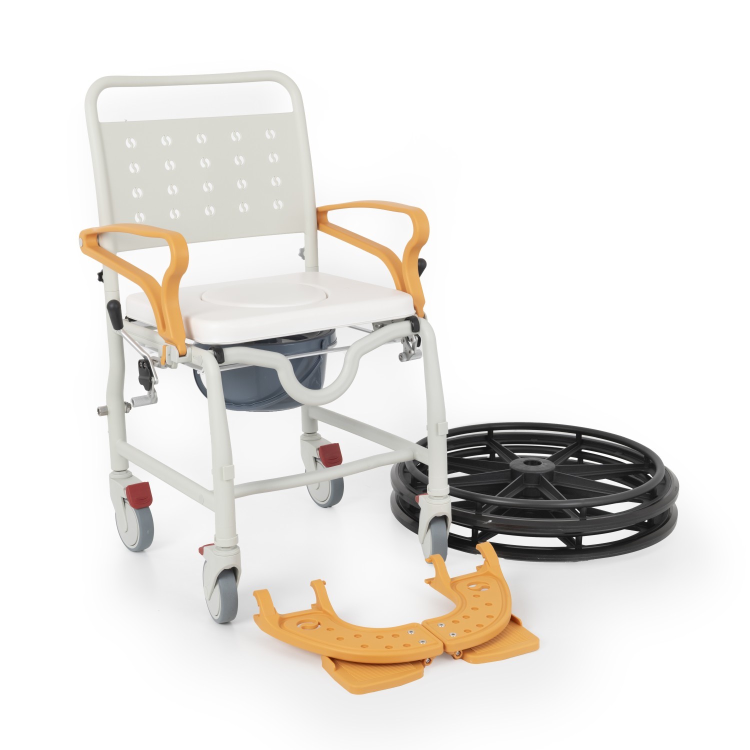 Comfort Plus DM-8088D Soft Turuncu Banyo ve Tuvalet Tekerlekli Sandalye