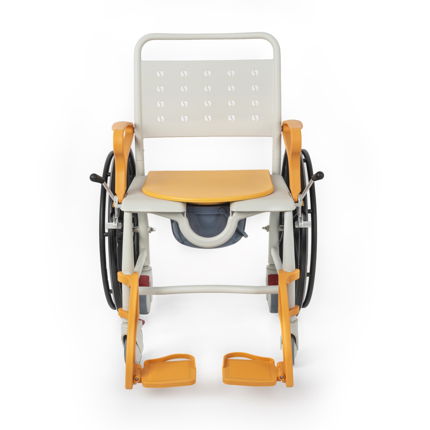 Comfort Plus DM-8088B Banyo ve Tuvalet Sandalyesi (Turuncu) (6 Tekerlekli)