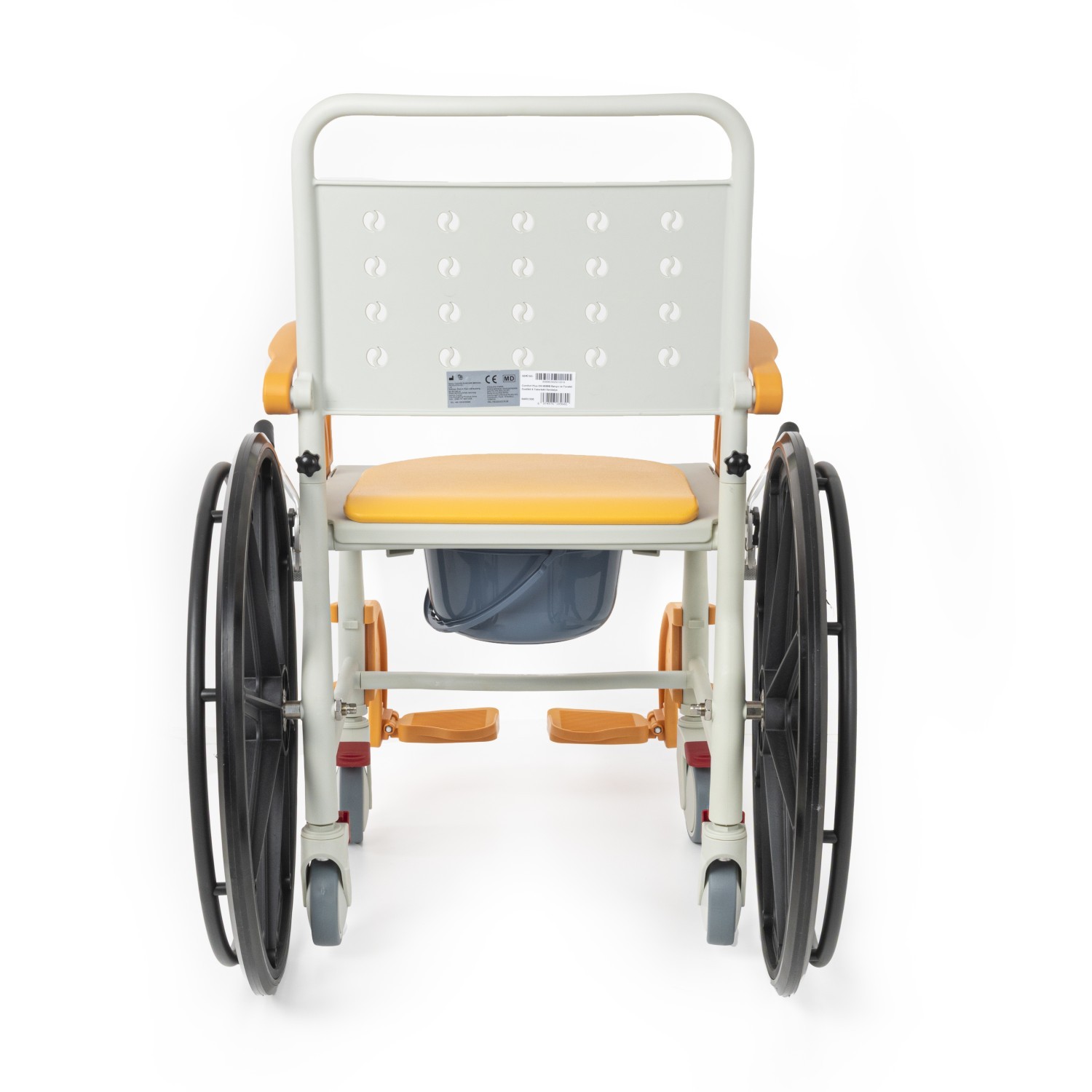 Comfort Plus DM-8088B Banyo ve Tuvalet Sandalyesi (Turuncu) (6 Tekerlekli)