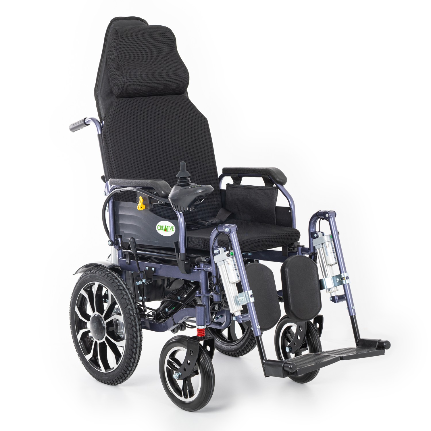 Creative CR-8012 Akülü Tekerlekli Sandalye Özellikli Motorlu Sırt Yatar ve Motorlu Ayak Kalkar-(Havalı Minder) Hediyeli