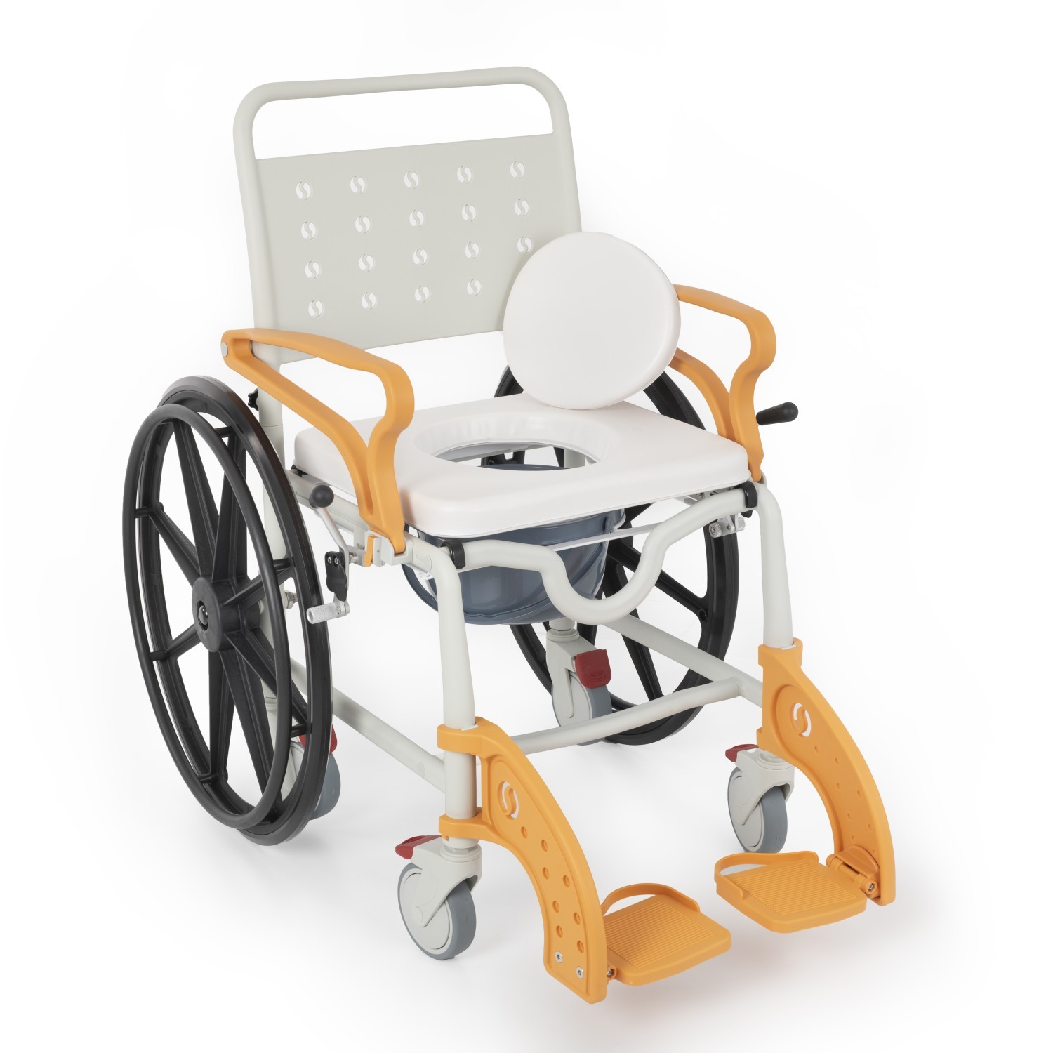 Comfort Plus DM-8088D Soft Turuncu Banyo ve Tuvalet Tekerlekli Sandalye