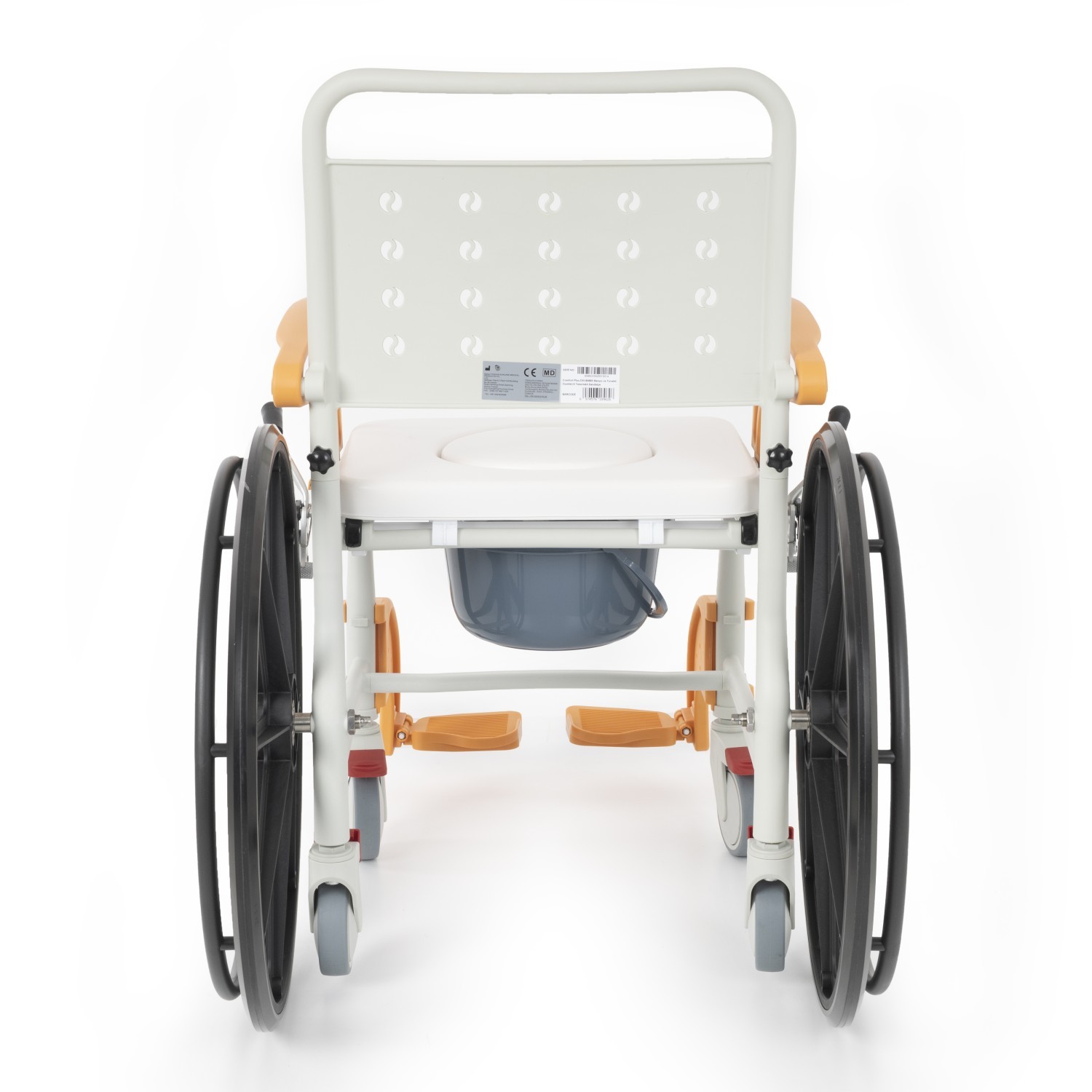 Comfort Plus DM-8088D Soft Turuncu Banyo ve Tuvalet Tekerlekli Sandalye