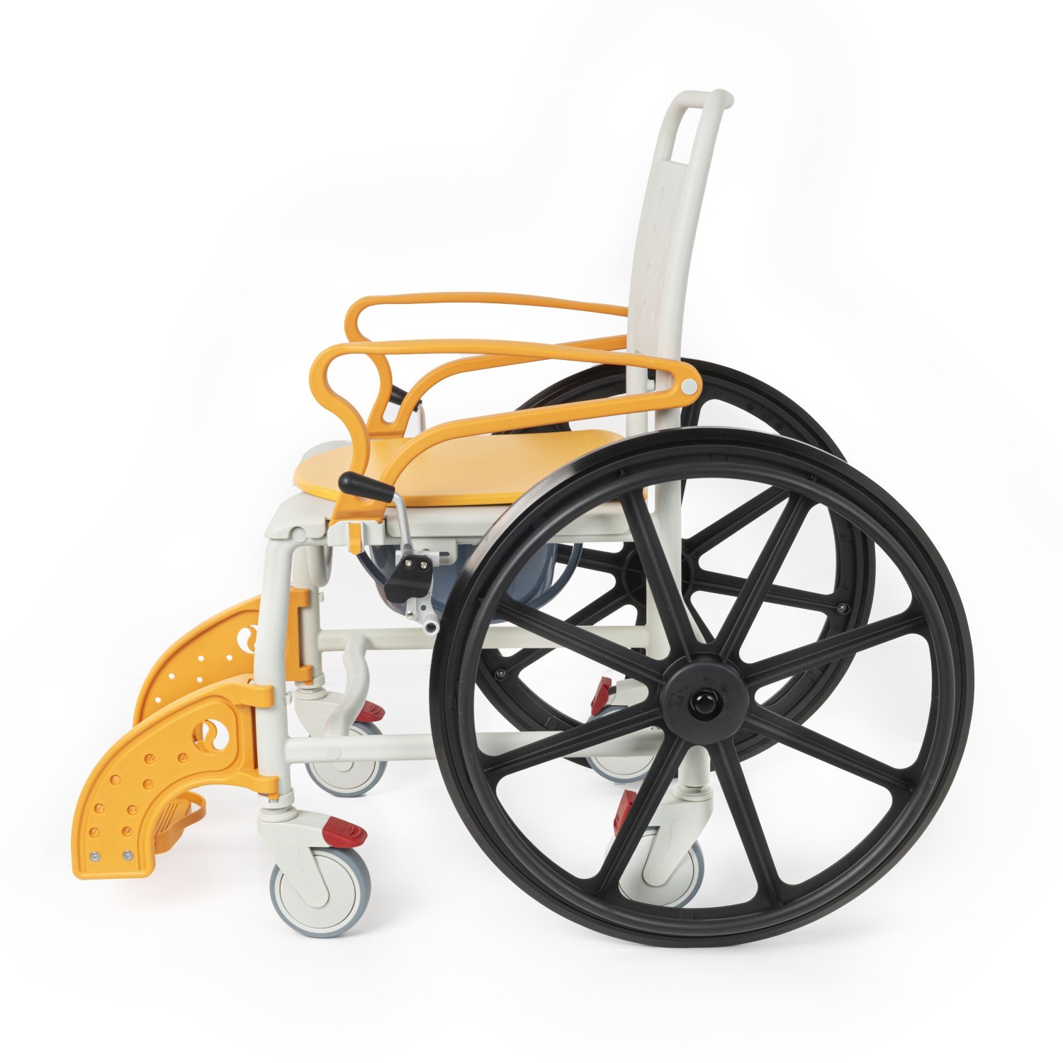 Comfort Plus DM-8088B Banyo ve Tuvalet Sandalyesi (Turuncu) (6 Tekerlekli)