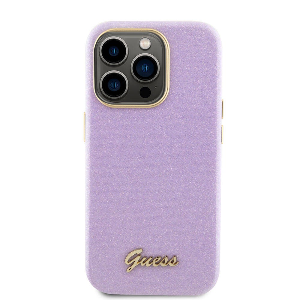 iPhone 15 Pro Max Kılıf Guess Orjinal Lisanslı Yazı Logolu Glitter Glossy Script Kılıf