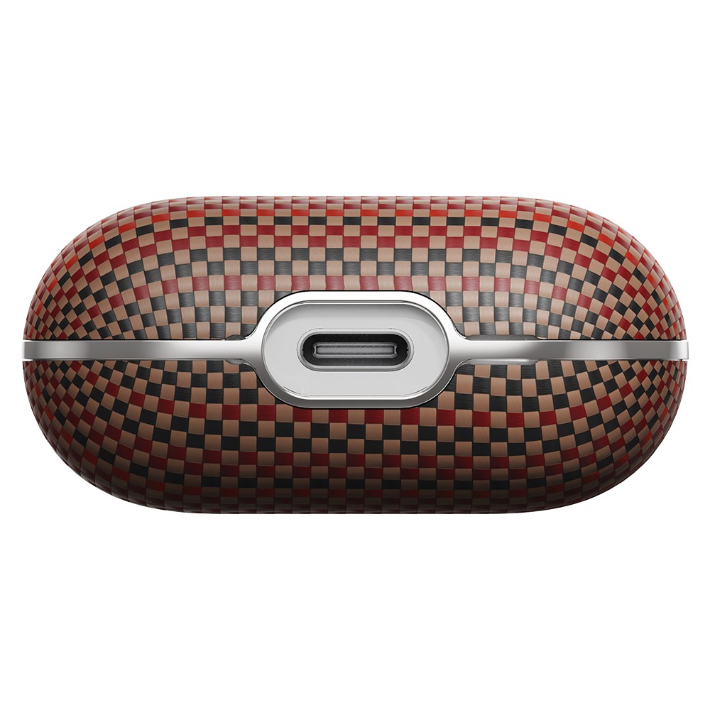 Apple Airpods 4 Kılıf Aramid Fiber Pitaka Tactile Woven Sunset-Moonrise Serisi Sunset Kapak