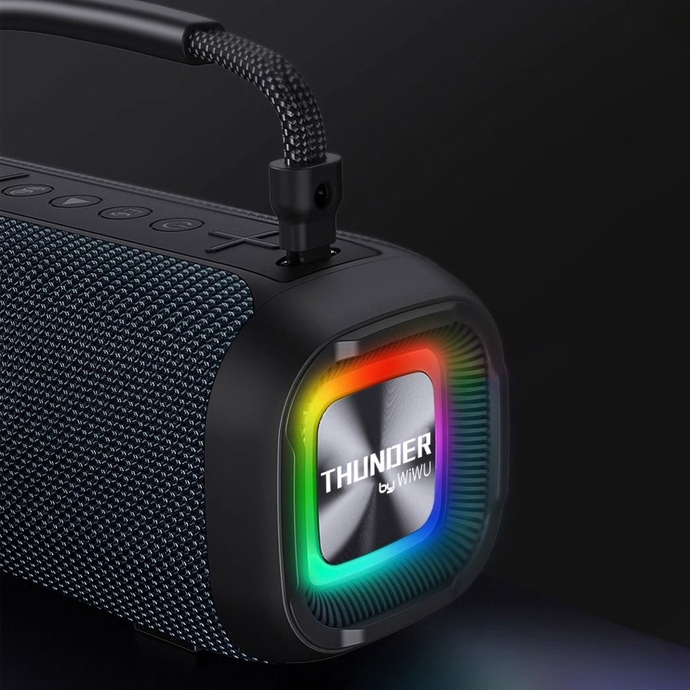 Wiwu P17 Çift Mikrofonlu Thunder Bluetooth Speaker Hoparlör TF Card/Flash Disk Suya Dayanıklı V5.3