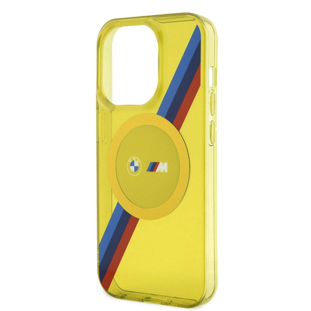 iPhone 15 Pro Kılıf BMW Magsafe Şarj Özellikli Transparan Tricolor Stripes Orjinal Lisanslı Kılıf