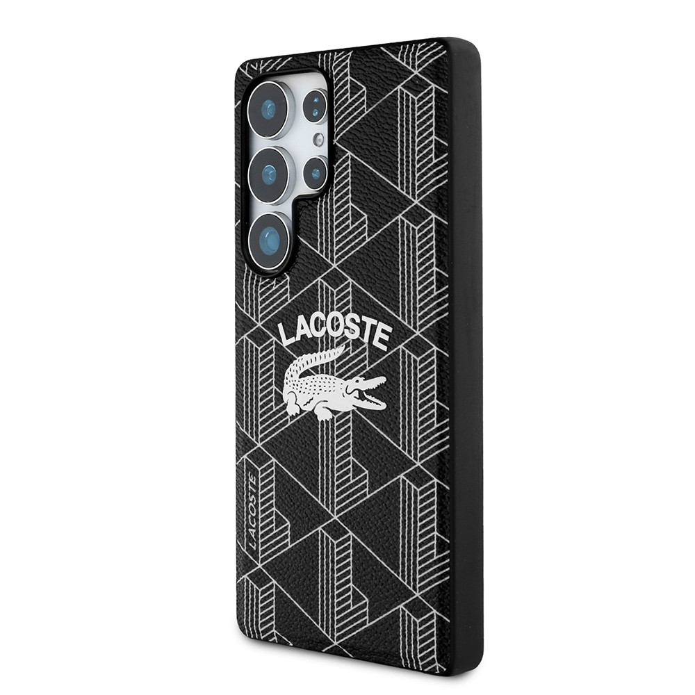 Galaxy S25 Ultra Kılıf Lacoste Orjinal Lisanslı Magsafe Şarj Özellikli Mono Vintage Logo Kapak