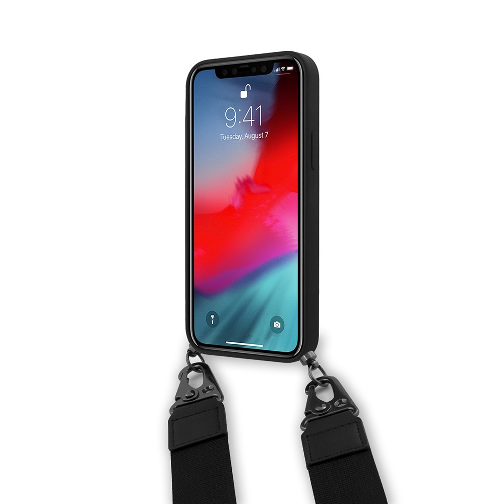 Apple iPhone 12 Kılıf Ferrari Orjinal Lisanslı Askılı Metal Logolu Kapak