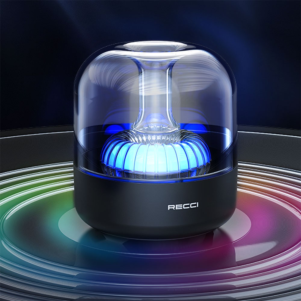 Recci RSK-W31 Amber Serisi FM/TF/AUX Hi-Fi RGB Işıklı Wireless Bluetooth 5.0 Speaker Hoparlör 5W 500mAh