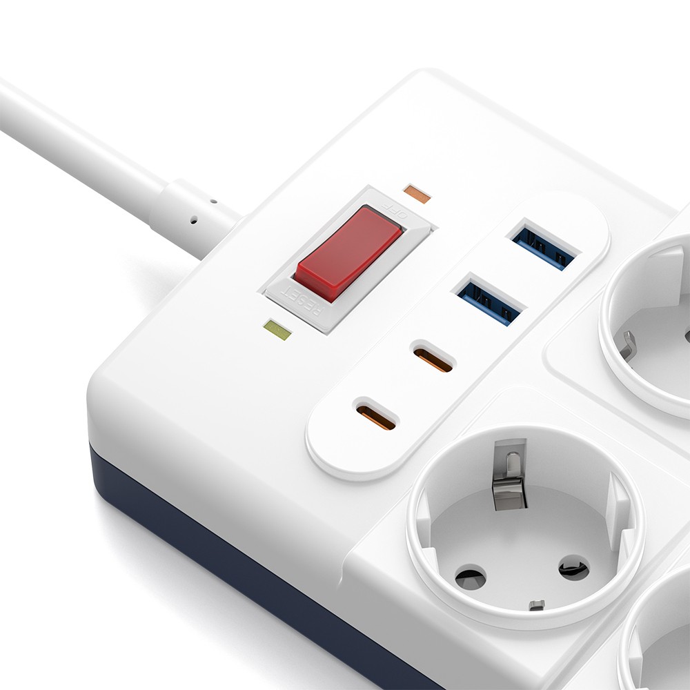 Wiwu Wi-S008 20W GaN Tech Power Strip 14 in 1 Çoklu Priz 2M