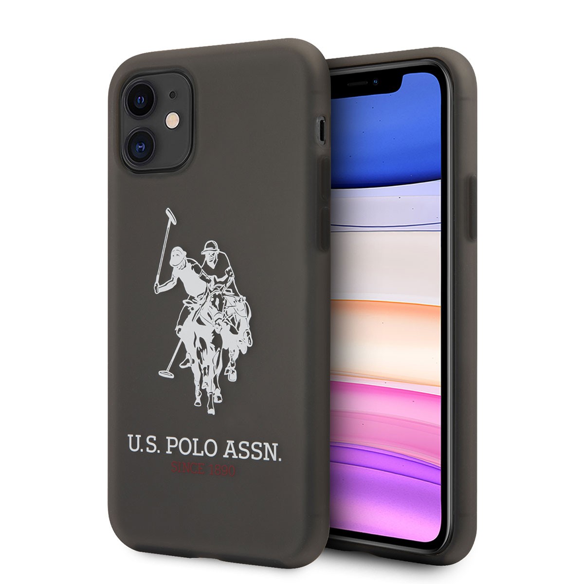 iPhone 11 Kılıf U.S. POLO ASSN. Transparan Silikon Büyük Logo Dizayn Kılıf