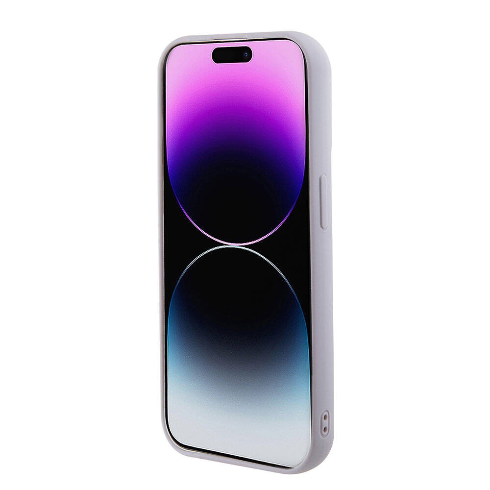 iPhone 15 Pro Kılıf Guess Orjinal Lisanslı PU Deri Metal Yazı Logolu Kapitone Kılıf