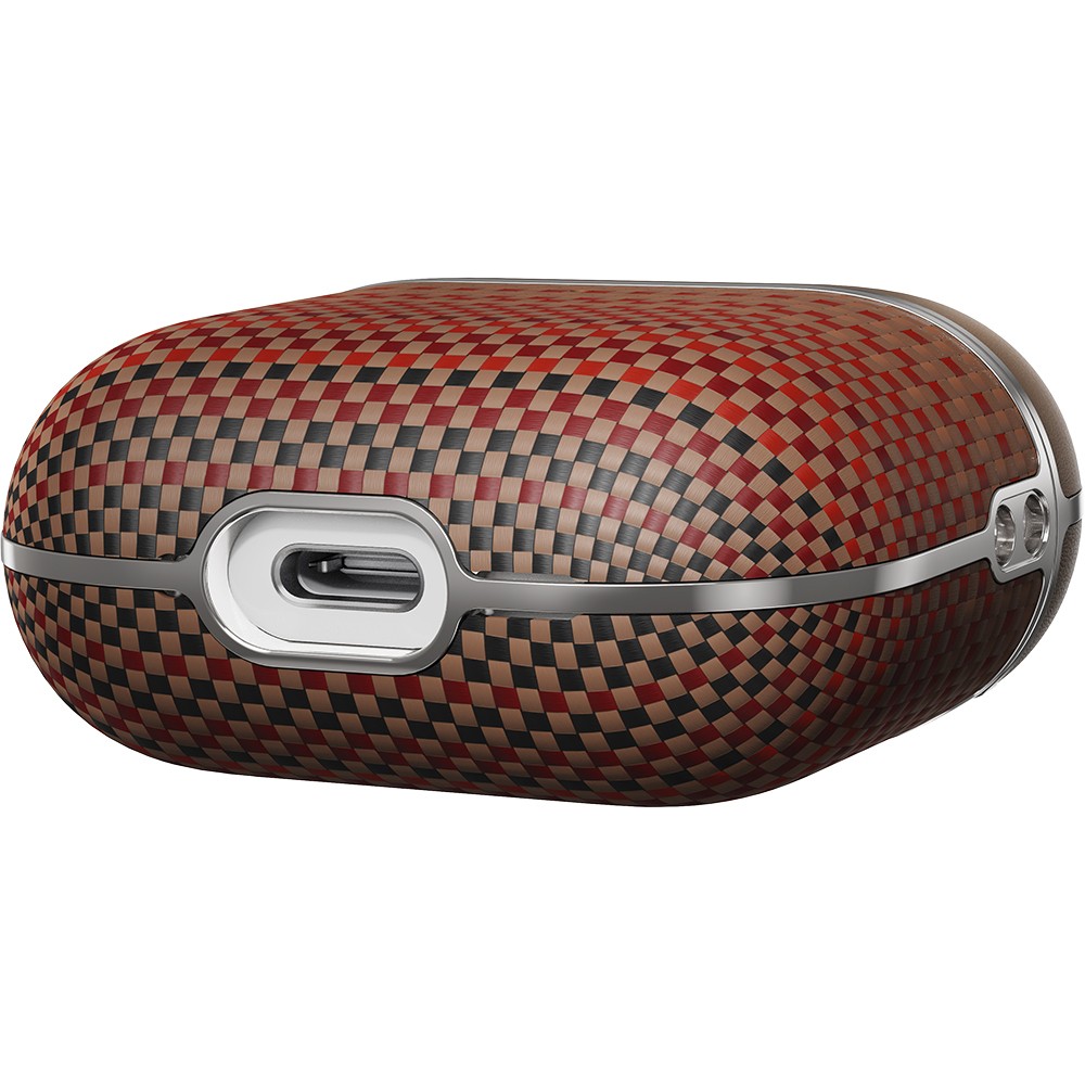 Apple Airpods 4 Kılıf Aramid Fiber Pitaka Tactile Woven Sunset-Moonrise Serisi Sunset Kapak