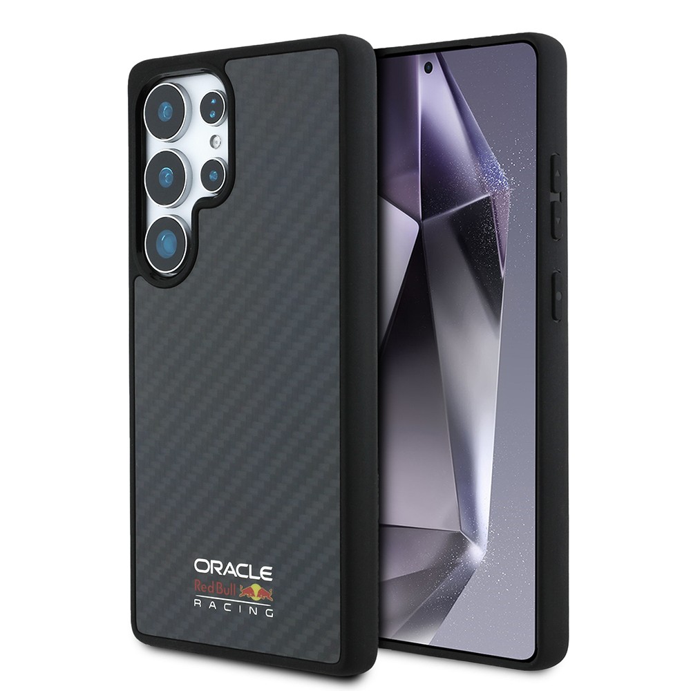 Galaxy S25 Ultra Kılıf Redbull Orjinal Lisanslı Magsafe Şarj Özellikli Karbon Fiber Tasarımlı Parlayan Logolu Kapak