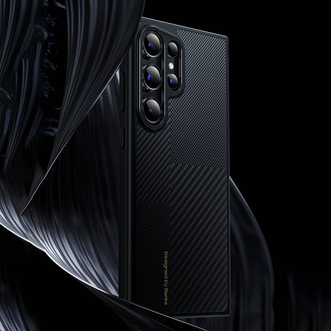 Galaxy S25 Plus Kılıf M-safe Şarj Özellikli Karbon Fiber Benks Montage Hybrid ArmorPro Kevlar Kapak