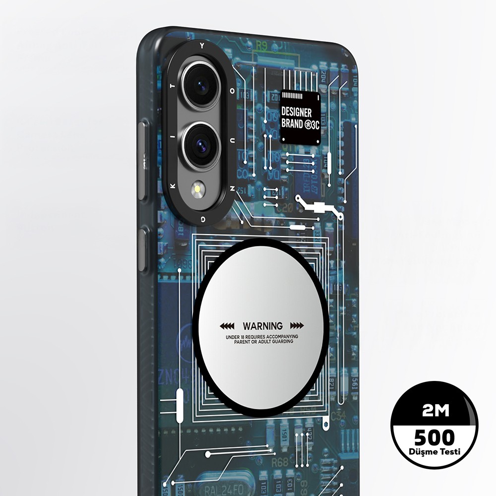 Galaxy S25 Edge Kılıf M-safe Şarj Özellikli Youngkit Technology Serisi Kapak