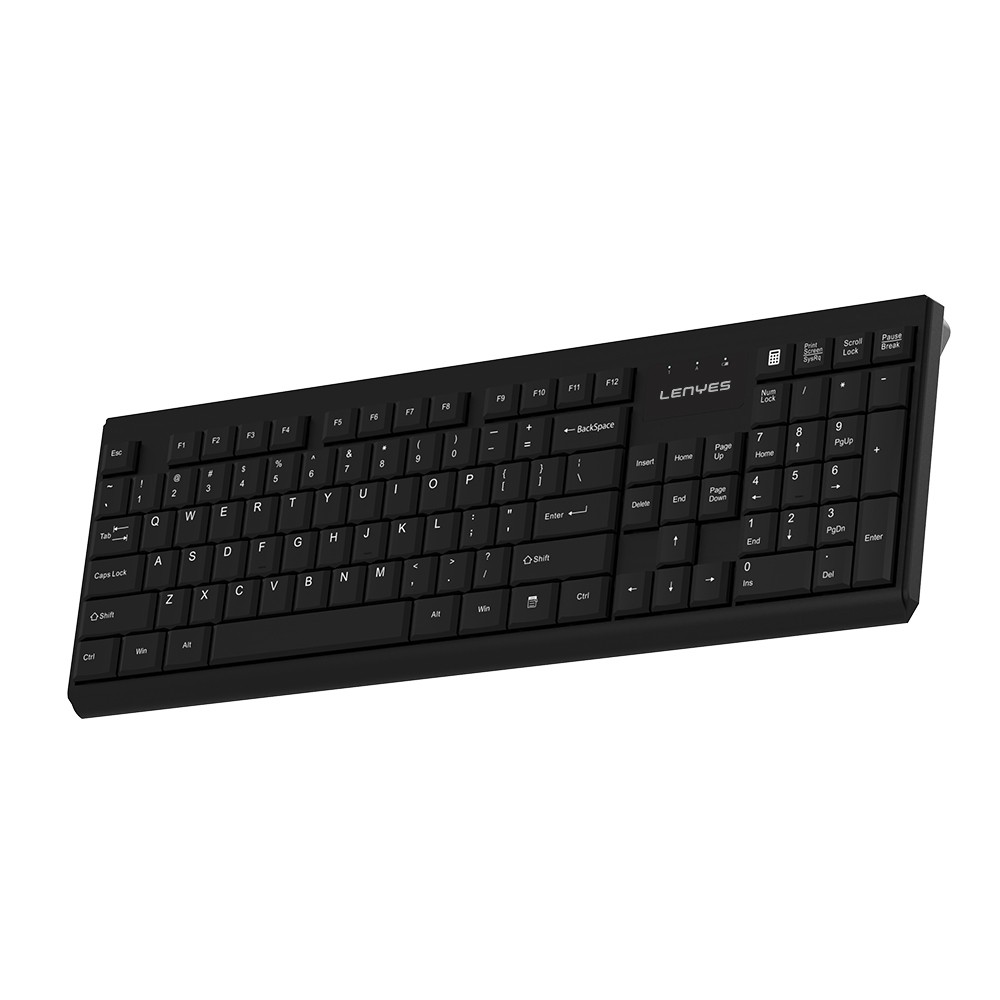 Lenyes WK105 Ergonomik 2in1 2.4G Kablosuz Klavye ve 1200 DPI Mouse Seti