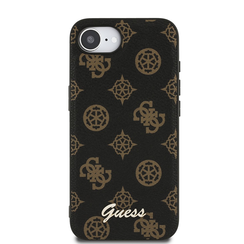 Apple iPhone 16E Kılıf Guess Orjinal Lisanslı M-safe Şarj Özellikli Yazı Logolu Peony Kapak