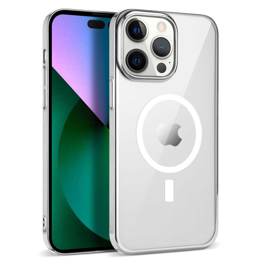 iPhone 14 Pro Max Kılıf Zore Wireless Şarj Özellikli Pixel Magsafe Kılıf