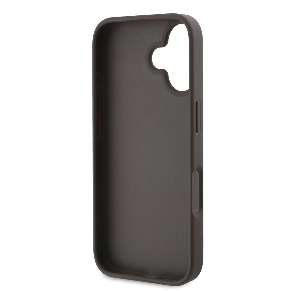 Apple iPhone 16 Kılıf Guess Orjinal Lisanslı PU Deri Şerit Logo Dizaynlı Kapak