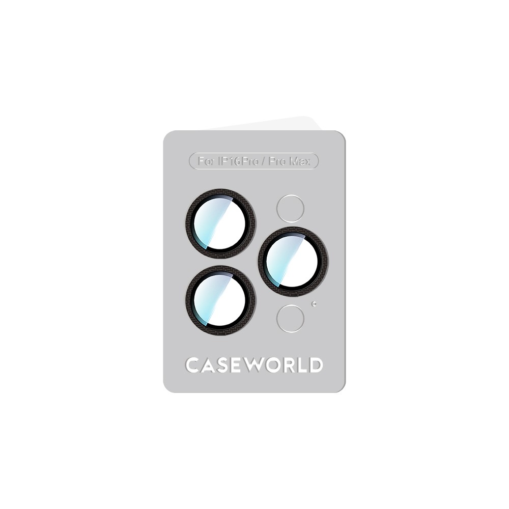 Apple iPhone 16 Pro Max CaseWorld Karbon Fiber Serisi Anti Reflective Ultra Clear Kamera Lens Koruyucu