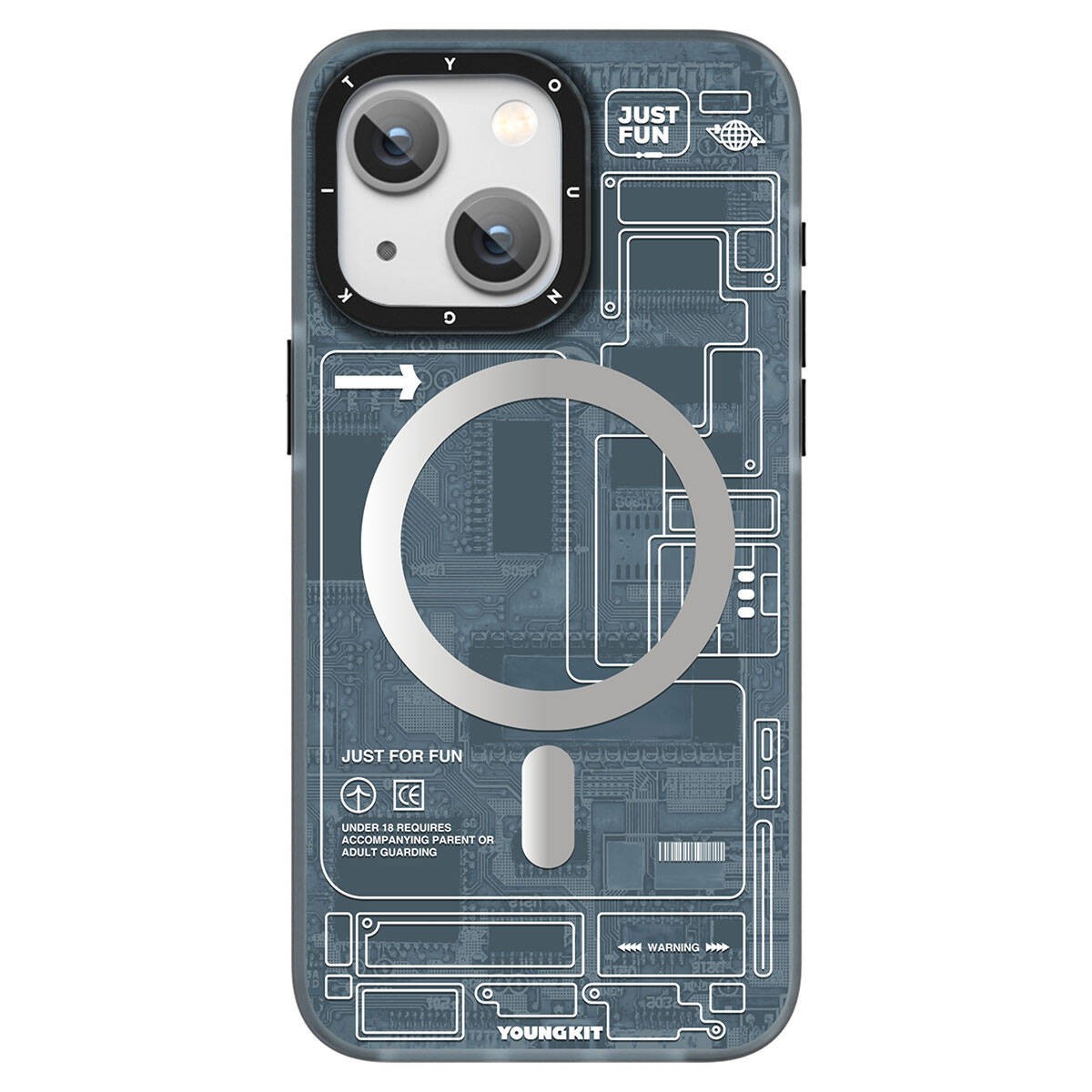 iPhone 15 Kılıf Magsafe Şarj Özellikli YoungKit Technology Serisi Kılıf