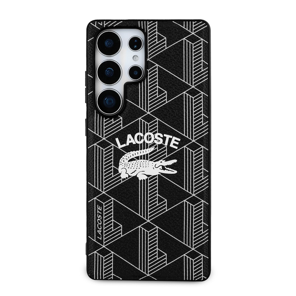 Galaxy S25 Ultra Kılıf Lacoste Orjinal Lisanslı Magsafe Şarj Özellikli Mono Vintage Logo Kapak