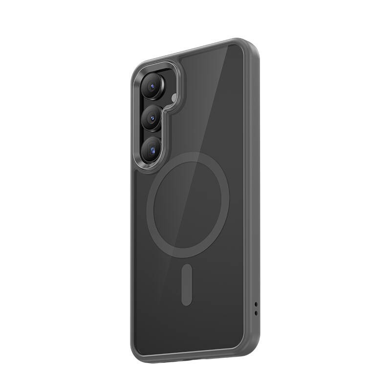 Galaxy S25 Kılıf M-safe Şarj Özellikli Şeffaf Arka Yüzey Benks MagClap TPU Çerçeve Kapak