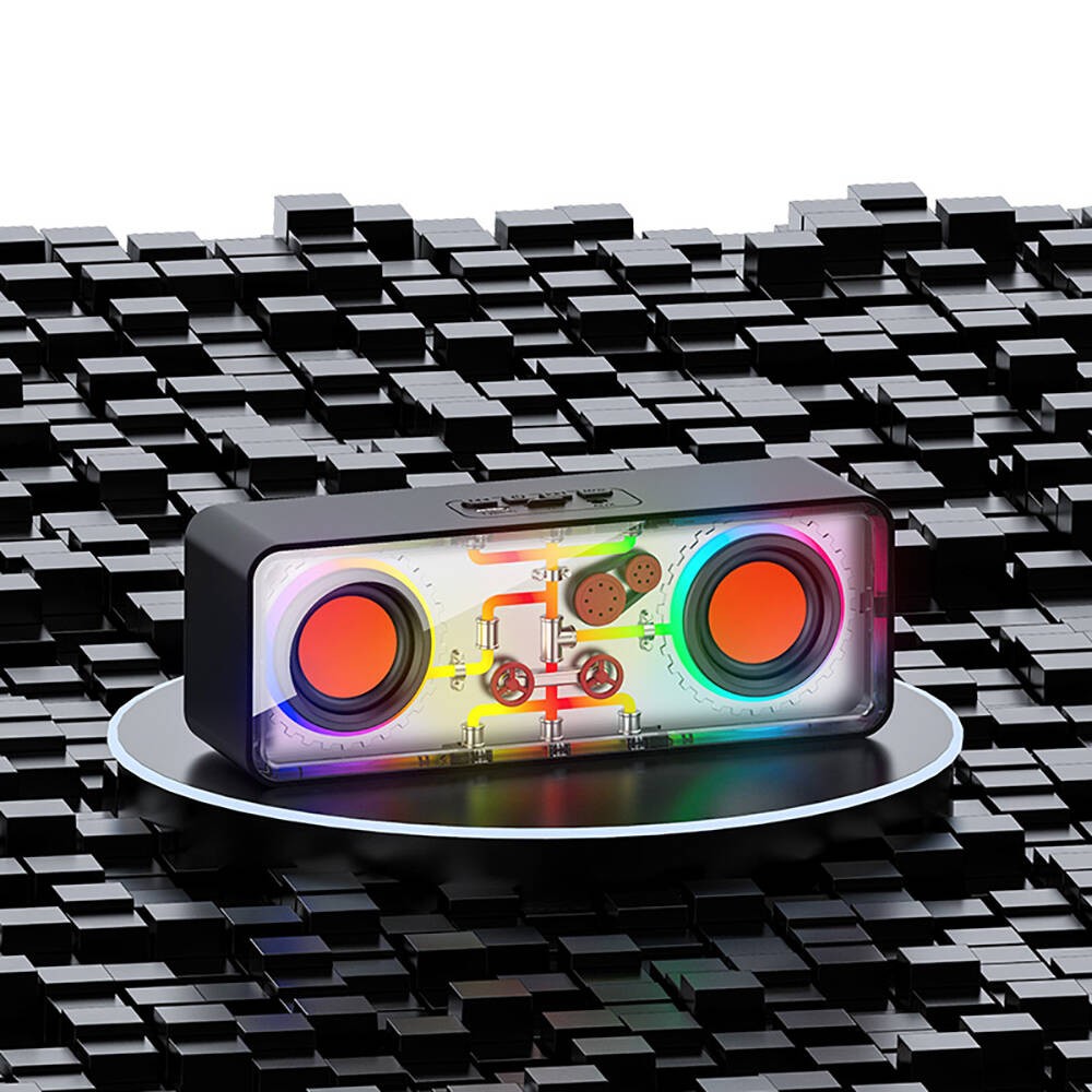 Recci RSK-W38 Space Station Serisi RGB Led Işıklı Bluetooth Hoparlör FM Radio Özellikli